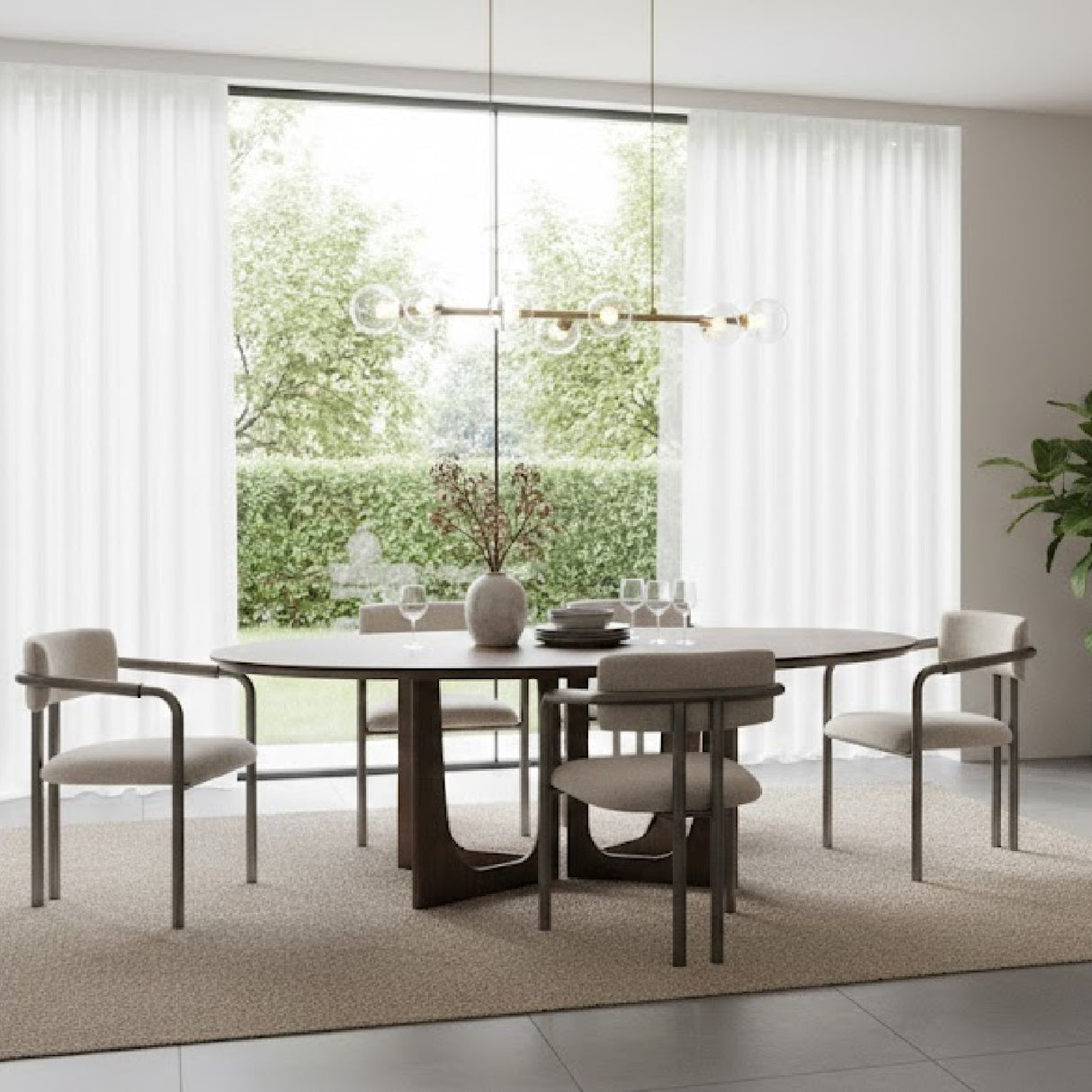   Modern European furniture - Brown Fabric Dining Chair - www.oroa.com | Oroa.com