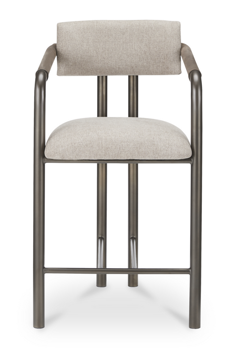  Modern European furniture - Brown Fabric Counter Stool - www.oroa.com | Oroa.com
