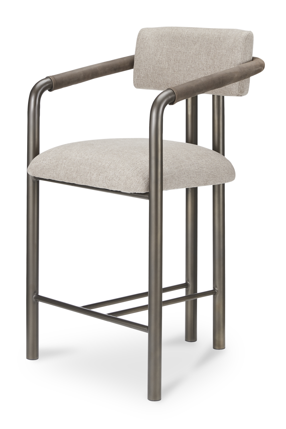   Modern European furniture - Brown Fabric Counter Stool - www.oroa.com | Oroa.com