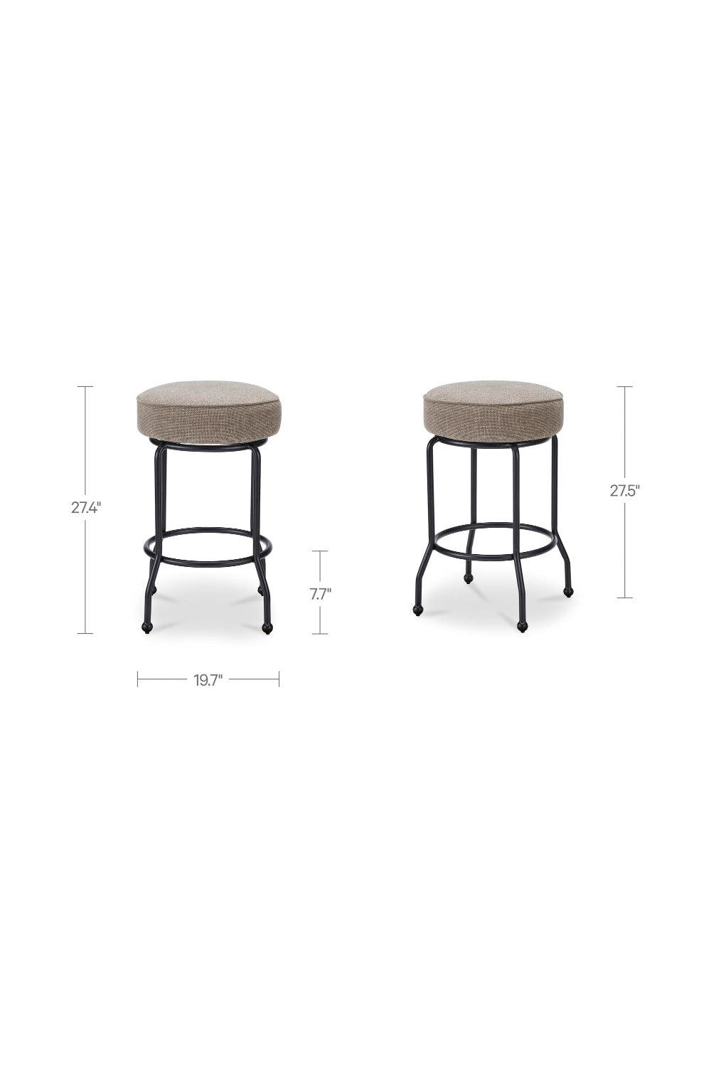   Modern European furniture - Padded Seat Swivel Counter Stool - www.oroa.com | Oroa.com