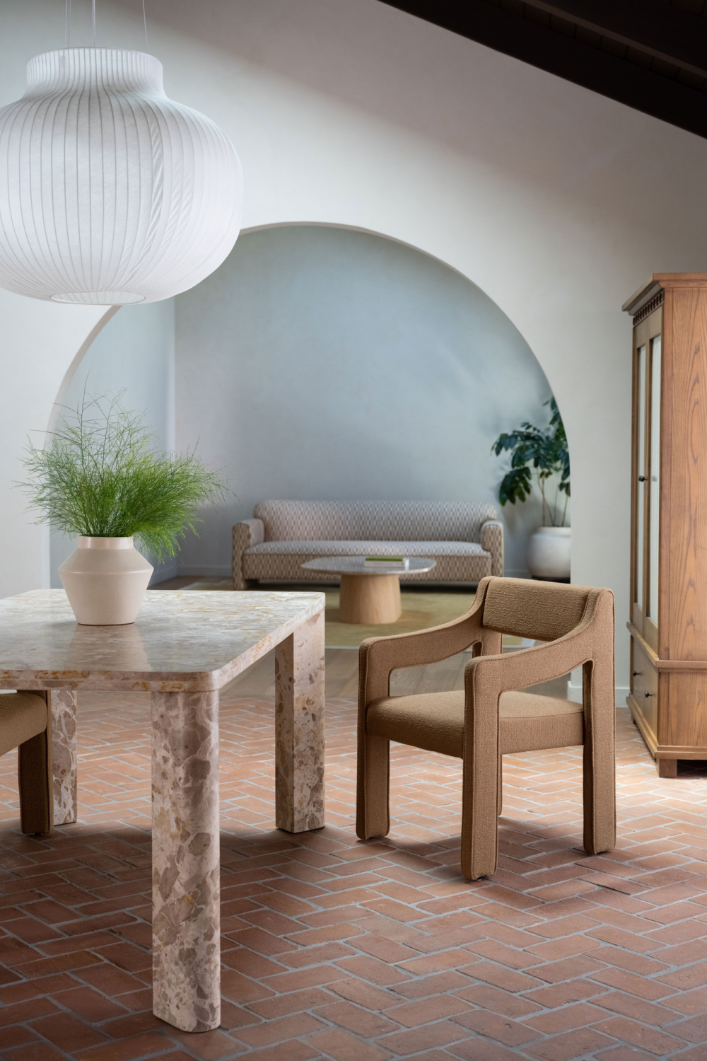   Modern European furniture - Upholstered Sloped-Arm Dining Chair - www.oroa.com | Oroa.com