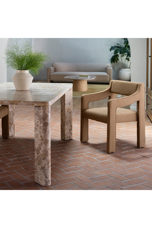   Modern European furniture - Upholstered Sloped-Arm Dining Chair - www.oroa.com | Oroa.com