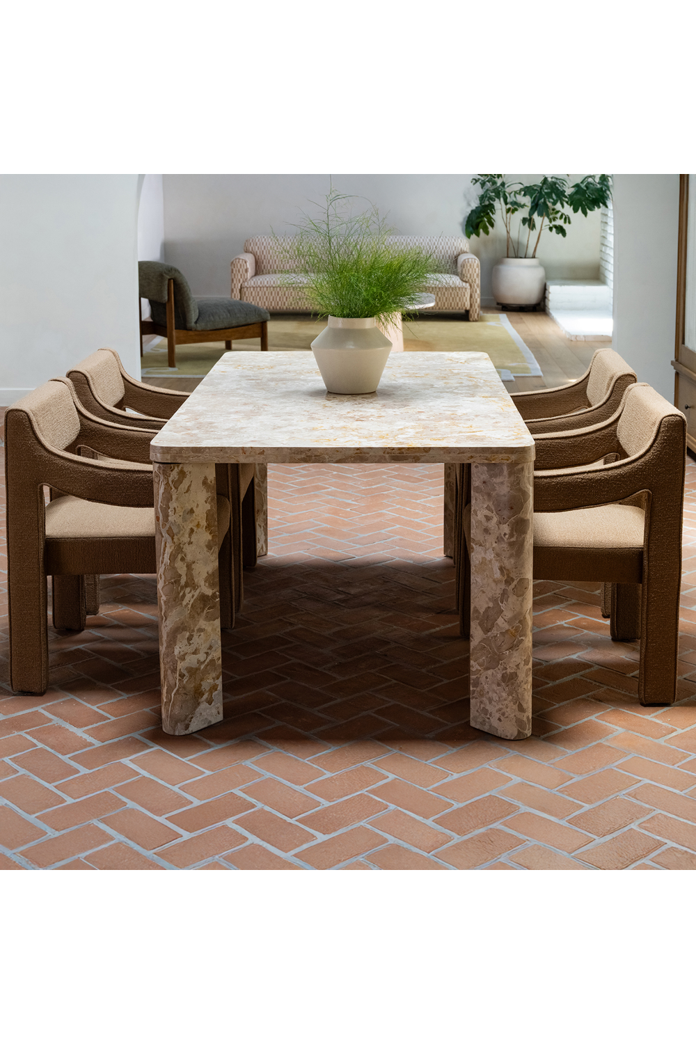   Modern European furniture - Upholstered Sloped-Arm Dining Chair - www.oroa.com | Oroa.com