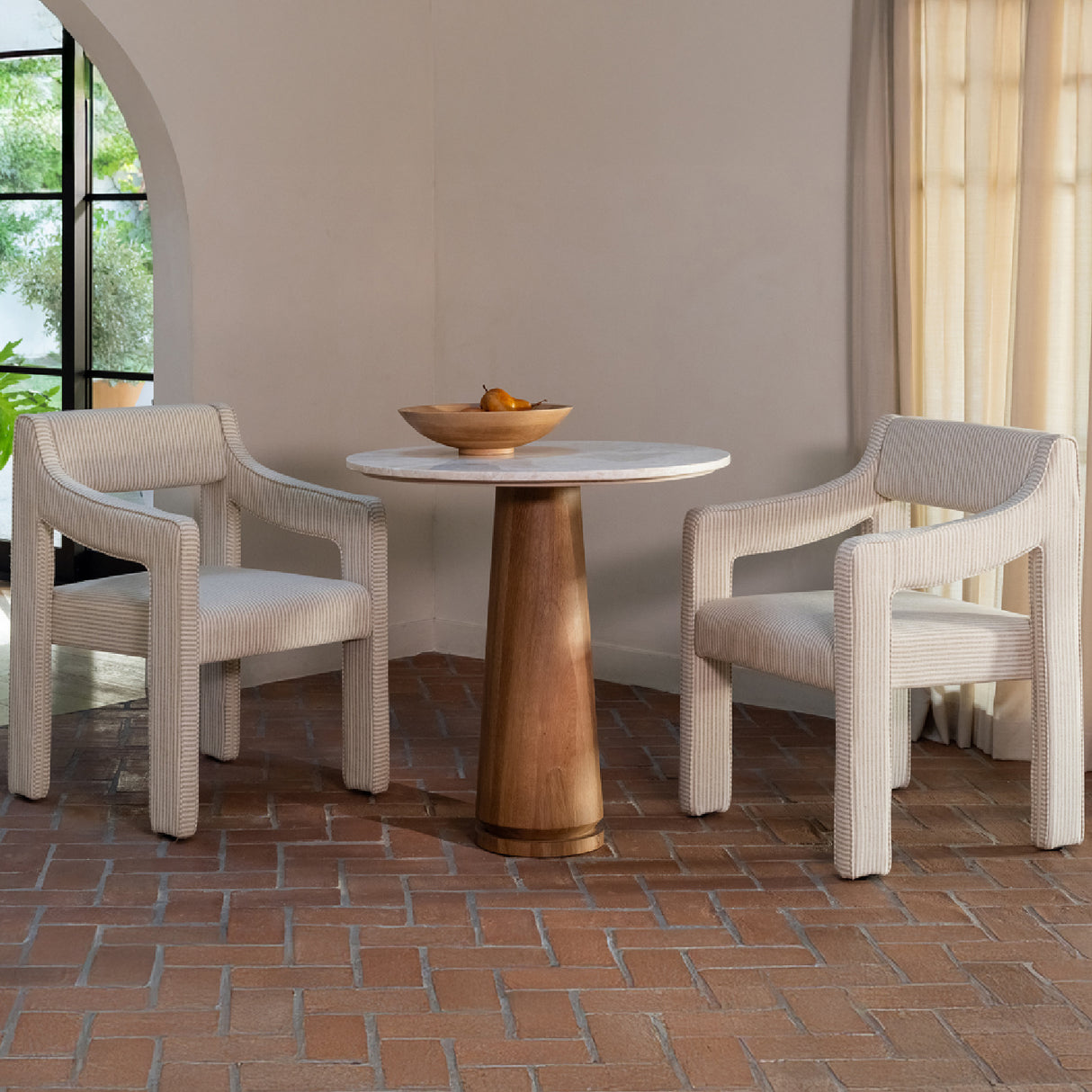   Modern European furniture - Upholstered Sloped-Arm Dining Chair - www.oroa.com | Oroa.com