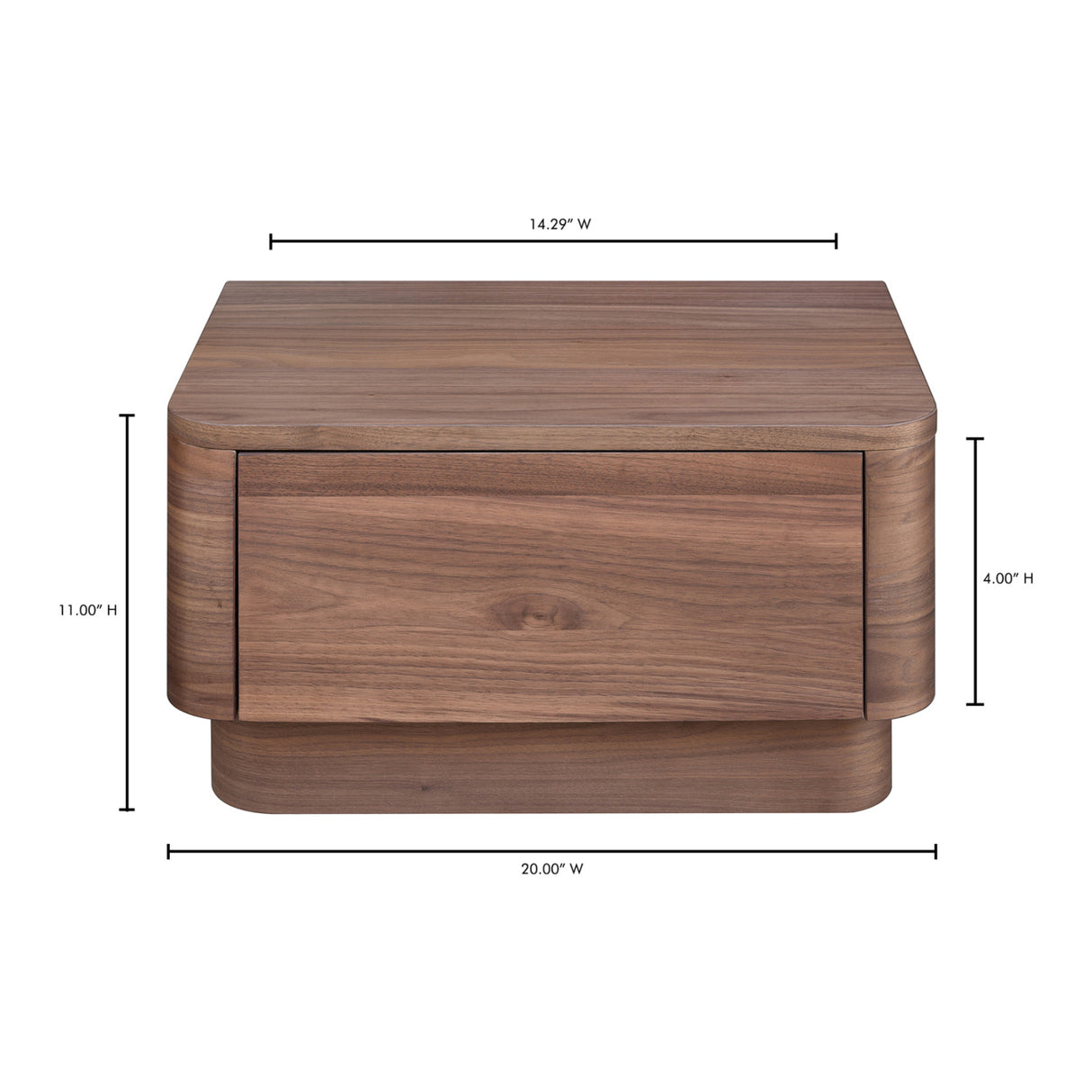   Modern European furniture - 1-Drawer Wooden Nightstand S - www.oroa.com | Oroa.com