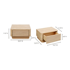   Modern European furniture - 1-Drawer Wooden Nightstand S - www.oroa.com | Oroa.com