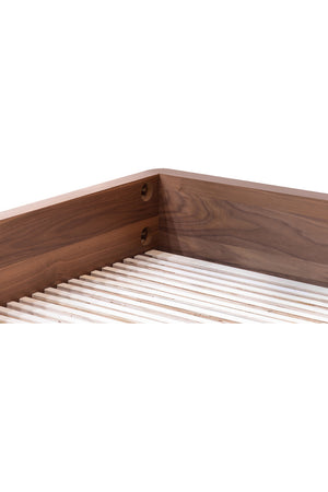   Modern European furniture - Walnut Veneer Bed - www.oroa.com | Oroa.com