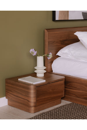   Modern European furniture - Walnut Veneer Bed - www.oroa.com | Oroa.com