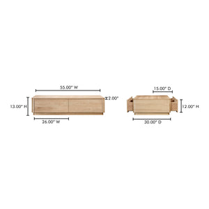   Modern European furniture - 2-Drawer Wooden Coffee Table - www.oroa.com | Oroa.com