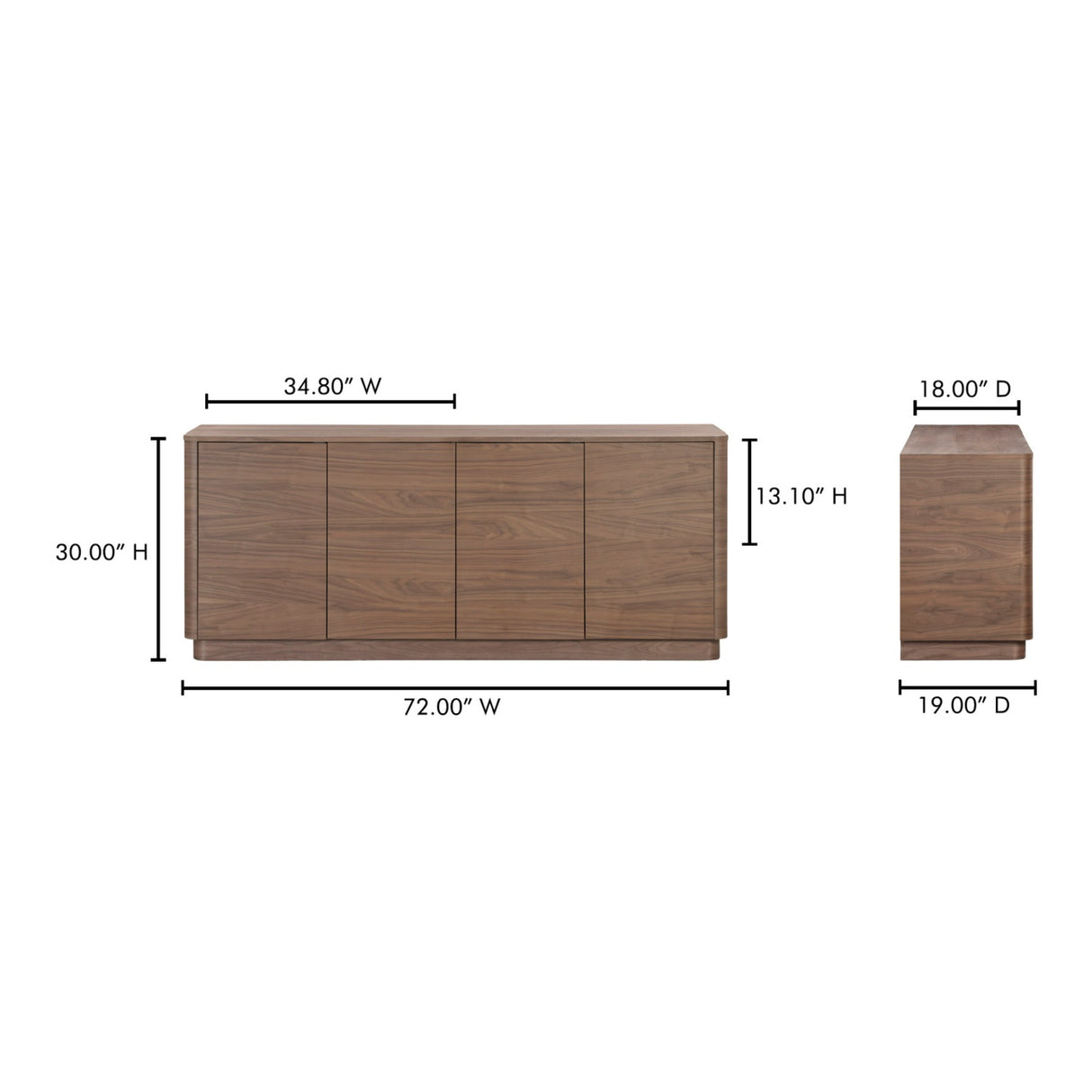   Modern European furniture - 4-Door Wooden Sideboard - www.oroa.com | Oroa.com