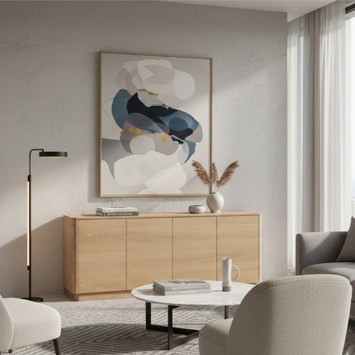   Modern European furniture - 4-Door Wooden Sideboard - www.oroa.com | Oroa.com