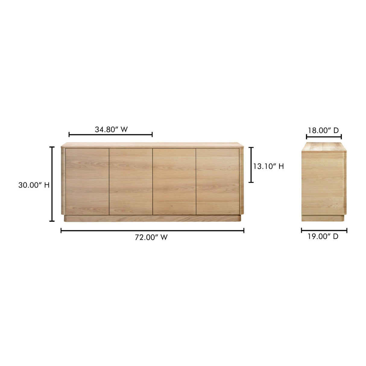   Modern European furniture - 4-Door Wooden Sideboard - www.oroa.com | Oroa.com