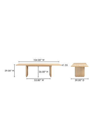   Modern European furniture - Rectangular Oak Dining Table - www.oroa.com | Oroa.com
