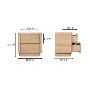   Modern European furniture - 2-Drawer Wooden Tall Nightstand - www.oroa.com | Oroa.com