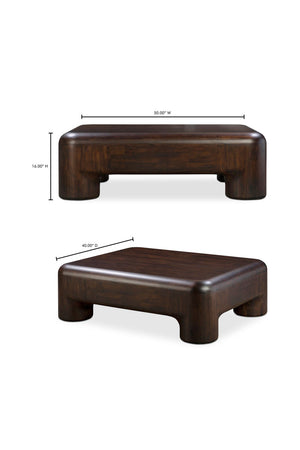   Modern European furniture - Brown Acacia Coffee Table - www.oroa.com | Oroa.com
