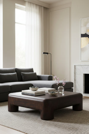   Modern European furniture - Brown Acacia Coffee Table - www.oroa.com | Oroa.com