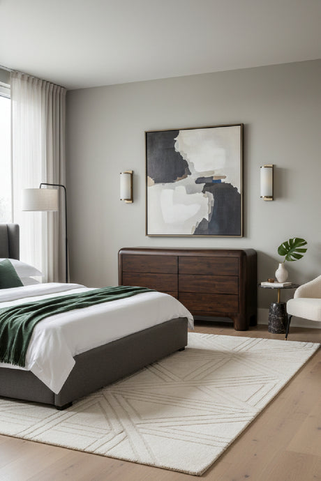   Modern European furniture - Brown Acacia 6-Drawer Dresser - www.oroa.com | Oroa.com