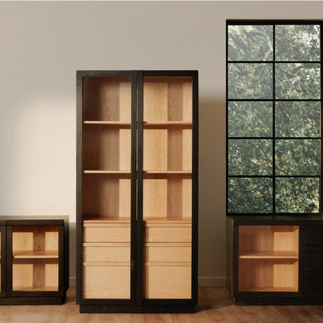   Modern European furniture - Black Solid Ash Tall Cabinet - www.oroa.com | Oroa.com