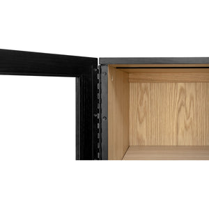   Modern European furniture - Black Solid Ash Tall Cabinet - www.oroa.com | Oroa.com