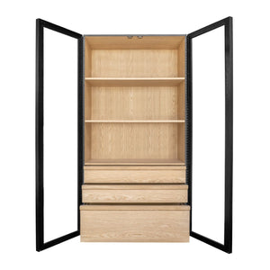   Modern European furniture - Black Solid Ash Tall Cabinet - www.oroa.com | Oroa.com