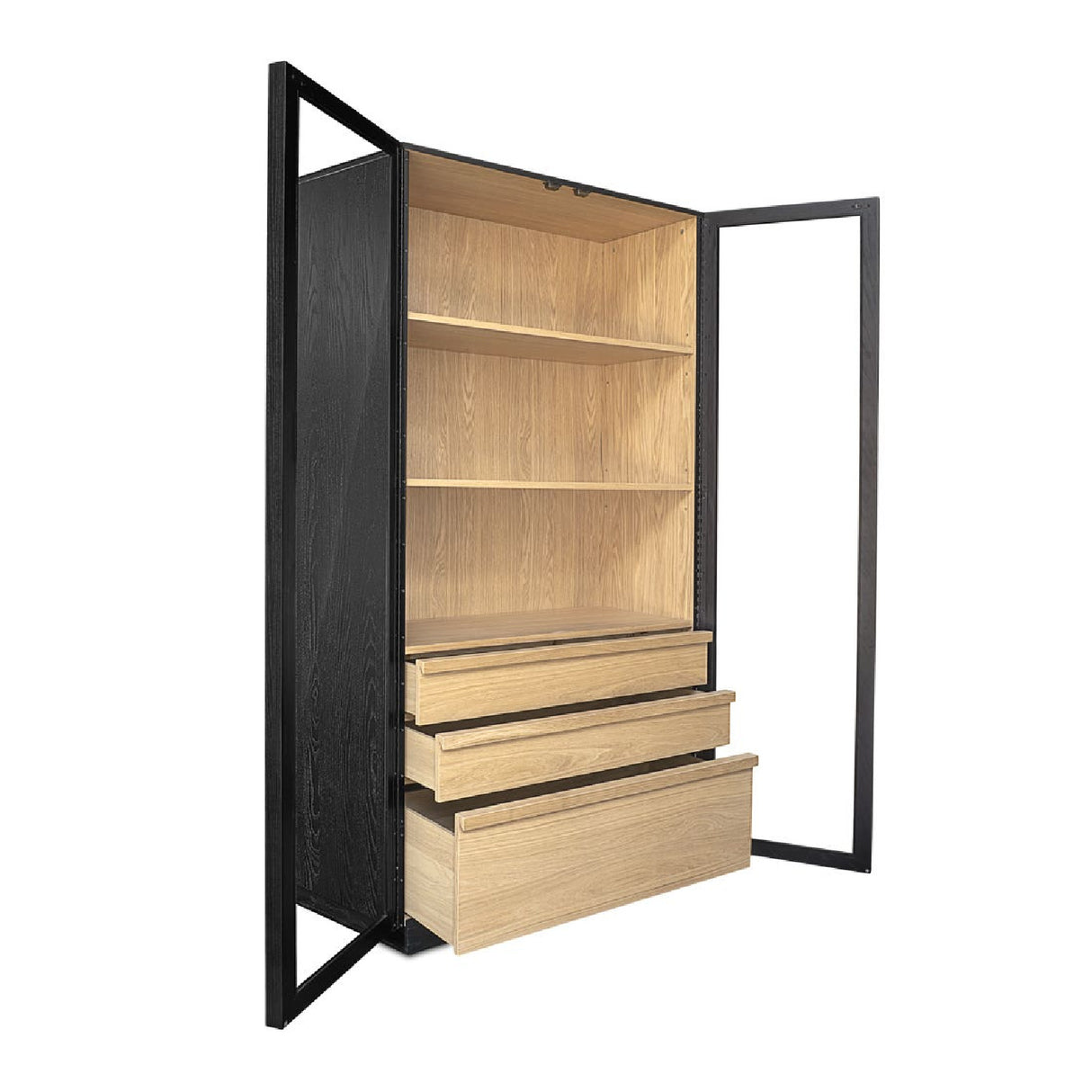   Modern European furniture - Black Solid Ash Tall Cabinet - www.oroa.com | Oroa.com