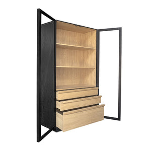   Modern European furniture - Black Solid Ash Tall Cabinet - www.oroa.com | Oroa.com