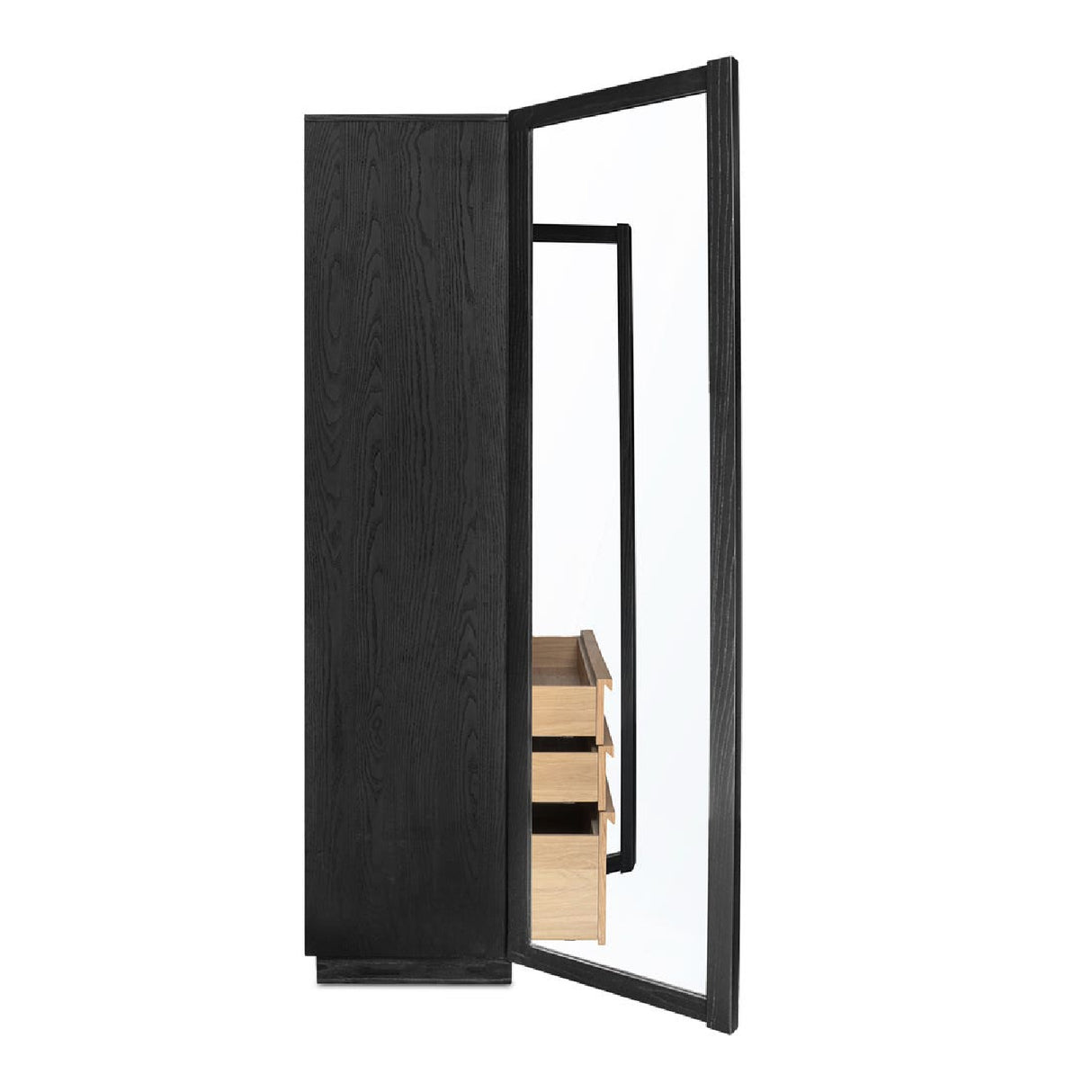  Modern European furniture - Black Solid Ash Tall Cabinet - www.oroa.com | Oroa.com