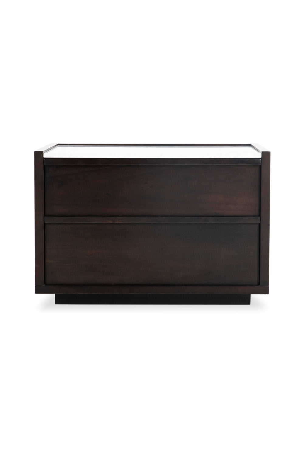   Modern European furniture - Acacia Veneer 2-Drawer Nightstand - www.oroa.com | Oroa.com