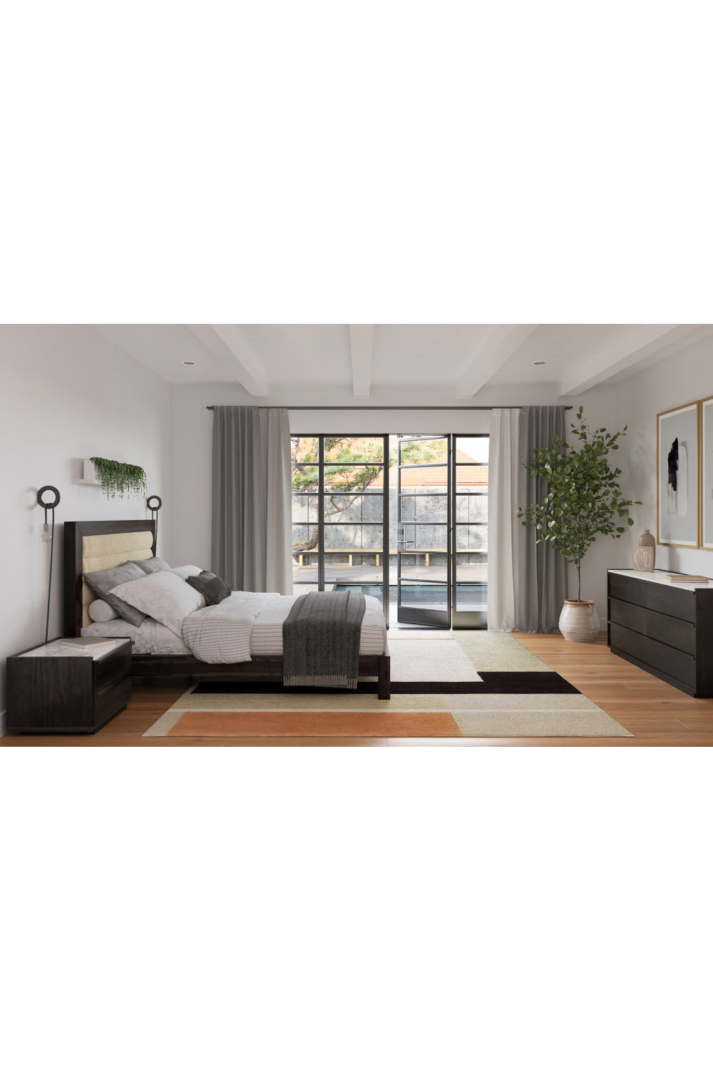   Modern European furniture - Acacia Veneer 2-Drawer Nightstand - www.oroa.com | Oroa.com