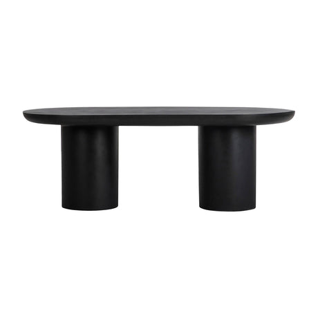   Modern European furniture - Black Indoor/Outdoor Oval Dining Table - www.oroa.com | Oroa.com