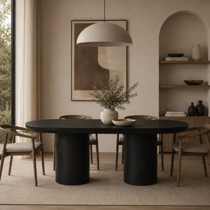   Modern European furniture - Black Indoor/Outdoor Oval Dining Table - www.oroa.com | Oroa.com