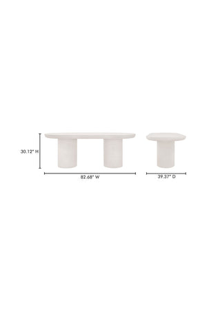   Modern European furniture - Cream Concrete Dining Table - www.oroa.com | Oroa.com