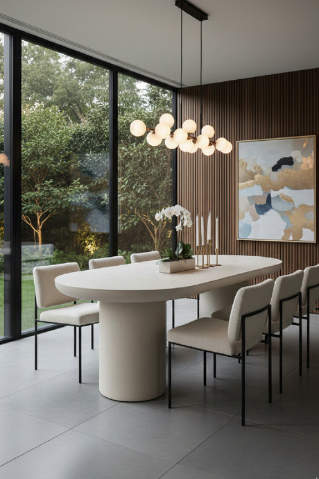   Modern European furniture - Cream Concrete Dining Table - www.oroa.com | Oroa.com