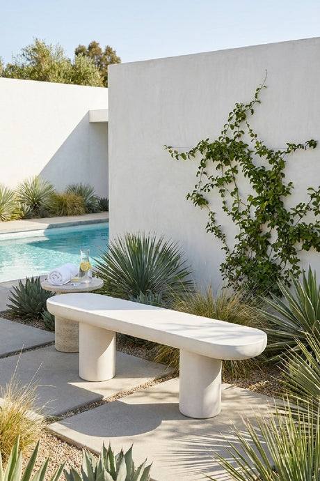   Modern European furniture - Indoor/Outdoor Concrete Bench - www.oroa.com | Oroa.com