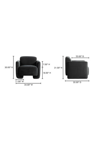   Gray Upholstered Accent Chair | Oroa.com