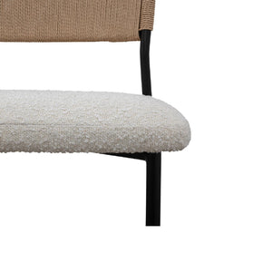   Modern European furniture - White Boucle Dining Chair (2) - www.oroa.com | Oroa.com