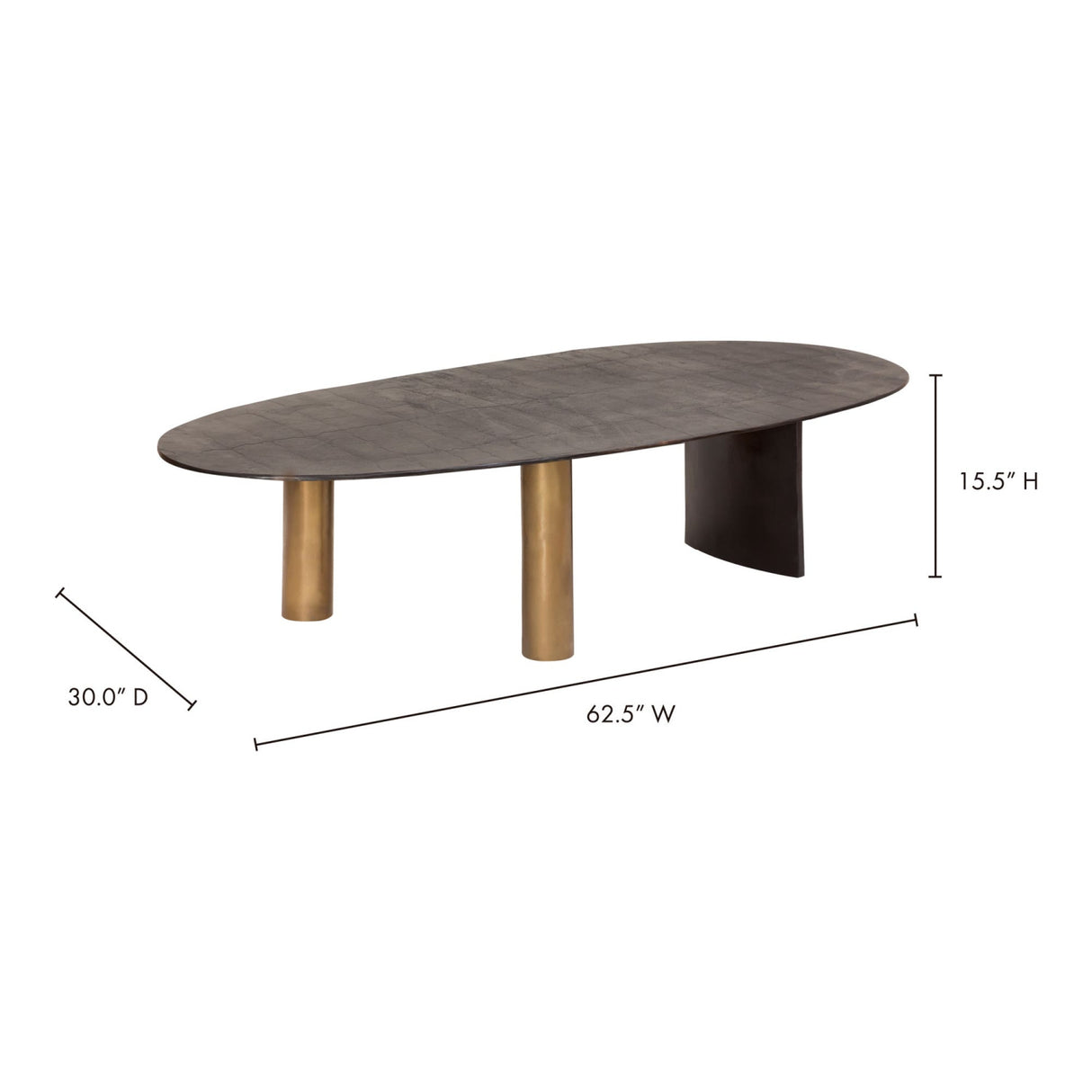   Modern European furniture - Oval Aluminum Coffee Table - www.oroa.com | Oroa.com