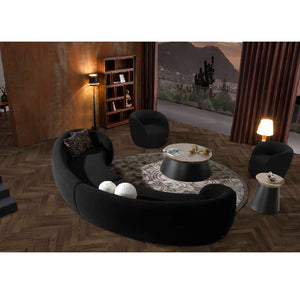   Black Rounded Accent Chair | Oroa.com