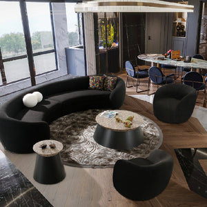   Black Rounded Accent Chair | Oroa.com