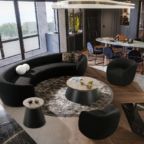   Black Rounded Accent Chair | Oroa.com
