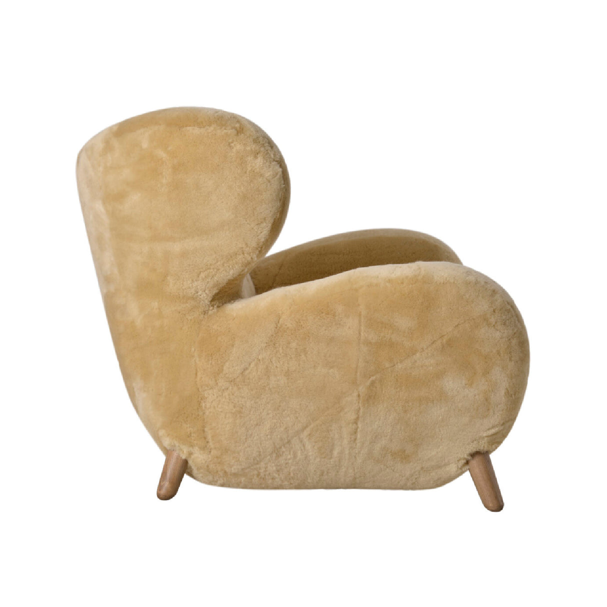   Beige Sheepskin Lounge Armchair | Oroa.com