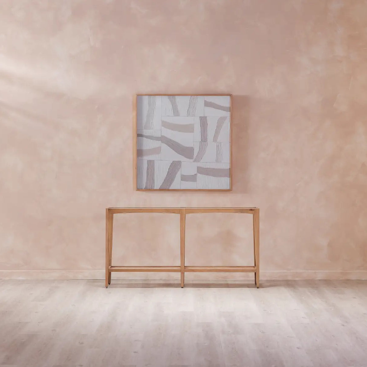   Modern European furniture - Light-Toned Strips Collage Painting - www.oroa.com | Oroa.com