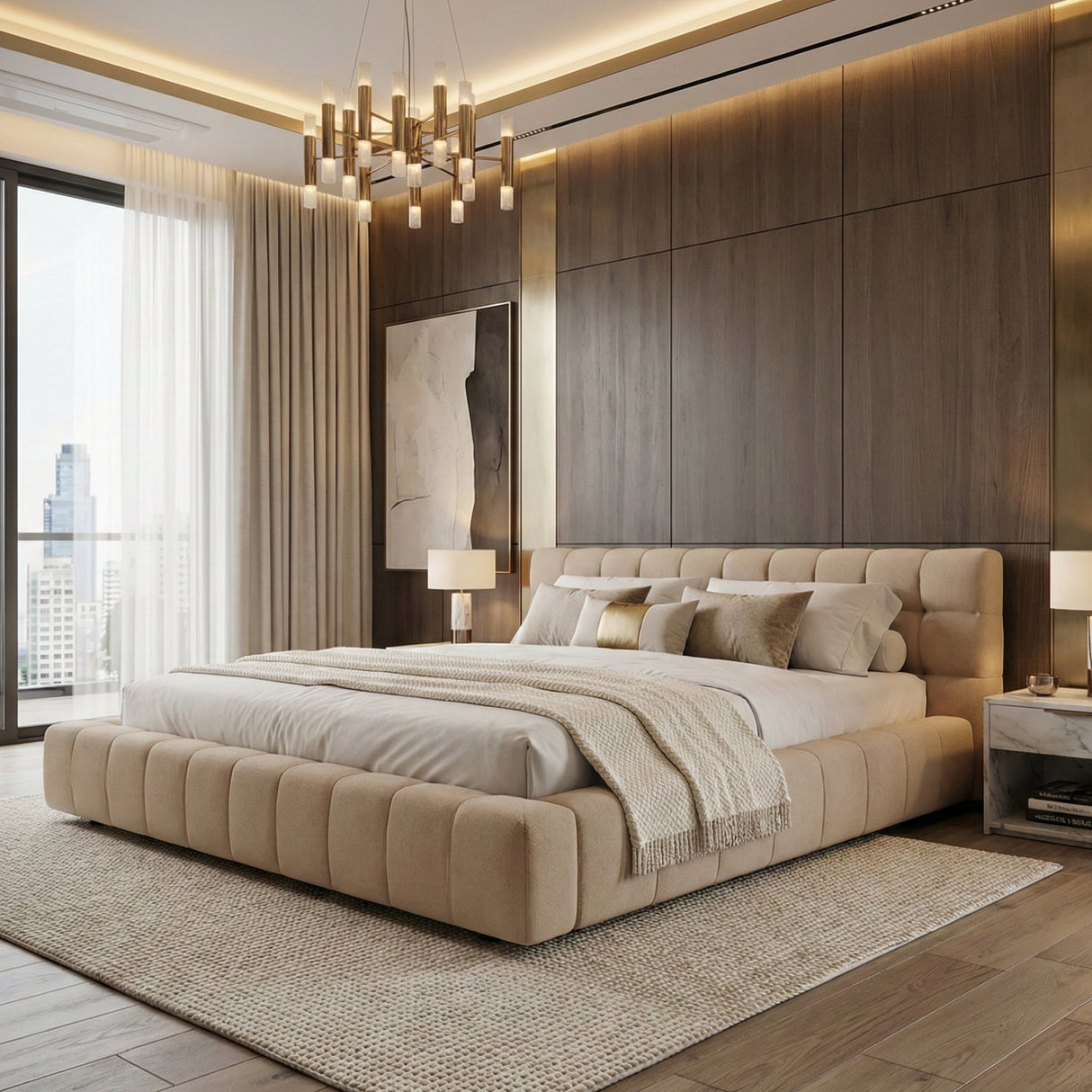   Tufted Queen Bed | Oroa.com