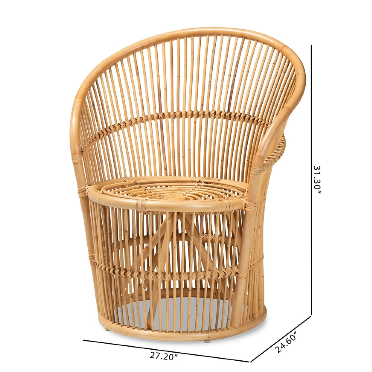   Modern European furniture - Rattan Round Base Accent Chair - www.oroa.com | Oroa.com