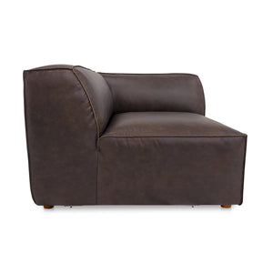   Modern European furniture - Brown Leather Corner Chair - www.oroa.com | Oroa.com