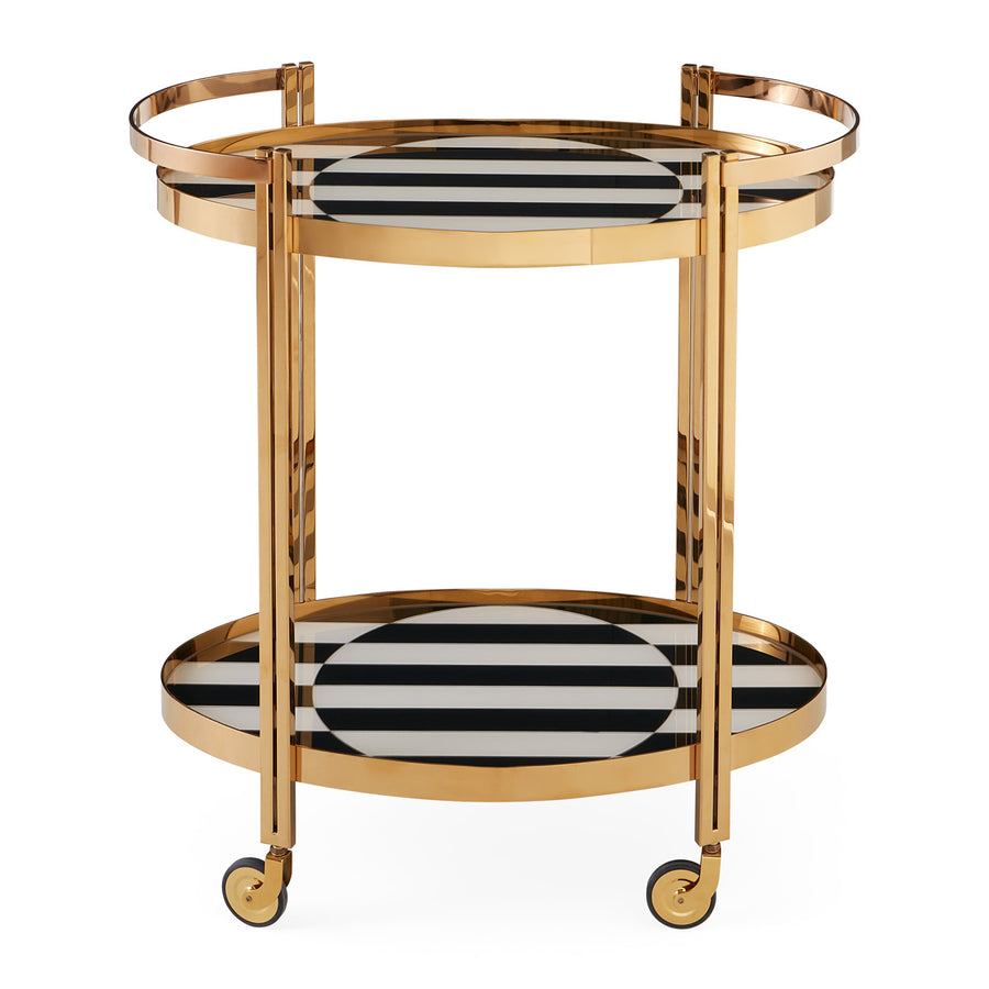   Painted Glass Bar Cart | Oroa.com