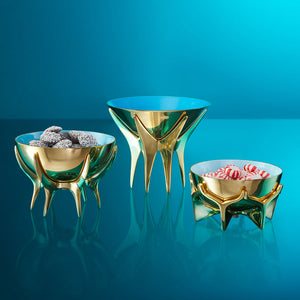   Blue Interior Brass Bowl L | Oroa.com