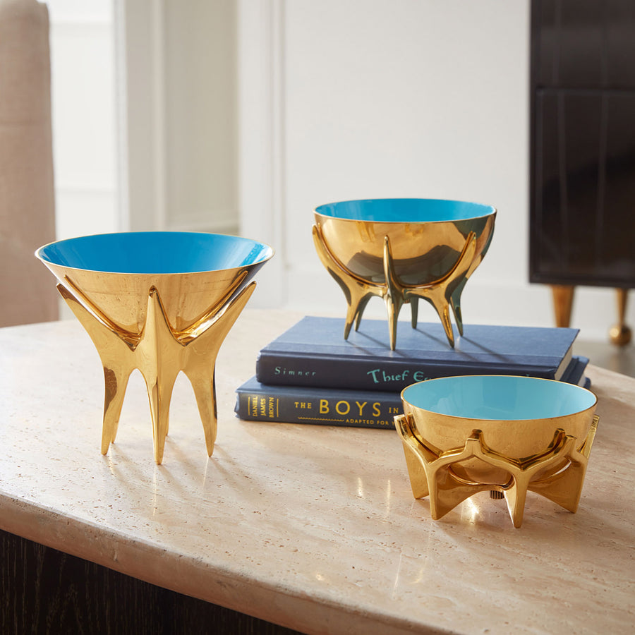   Blue Interior Brass Bowl S | Oroa.com