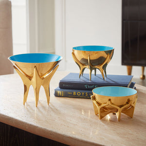   Blue Interior Brass Bowl S | Oroa.com
