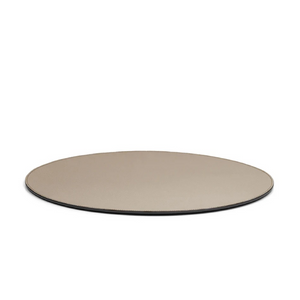   Grained Leather Round Placemat | Oroa.com